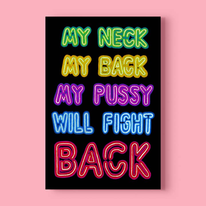 'Min Nakke, Min Ryg' Kunsttryk for engroshandel hos Deb Almond Art