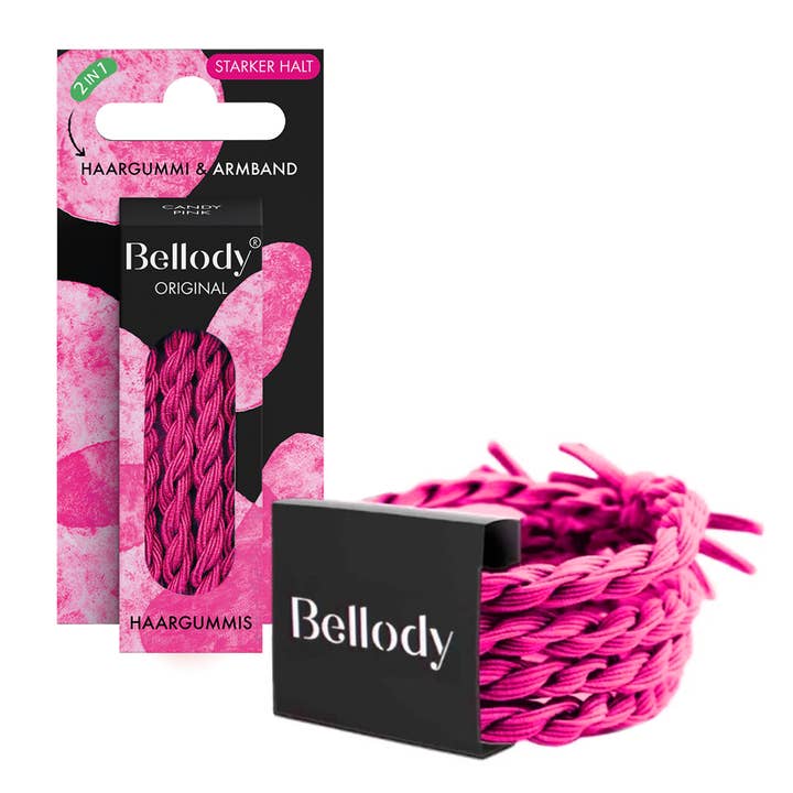 Hair Ties Pink - Bellody® (4 Pieces - Candy Pink) for wholesale by Bellody GmbH