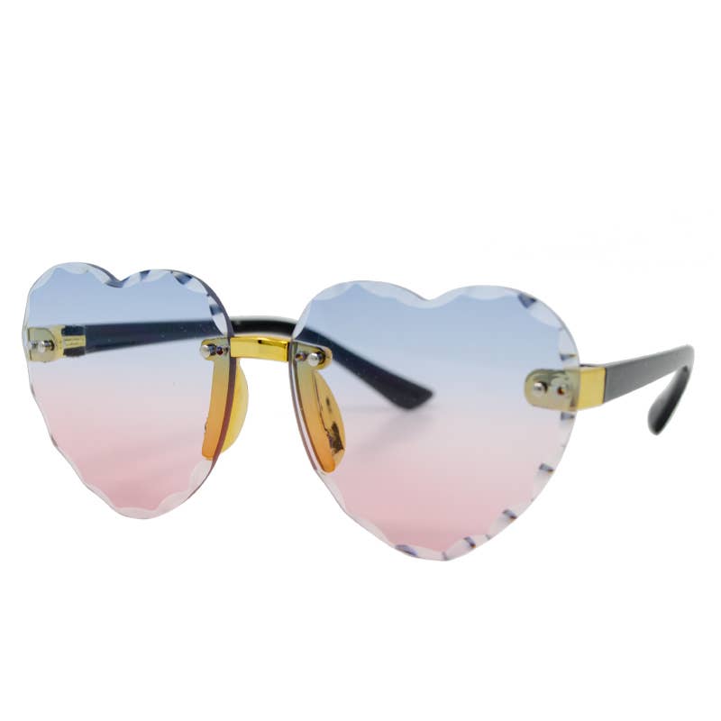 Tiny Treats and ZOMI GEMS - Wholesale Sunglasses - Kids - Frameless Heart Sunglasses for Kids1