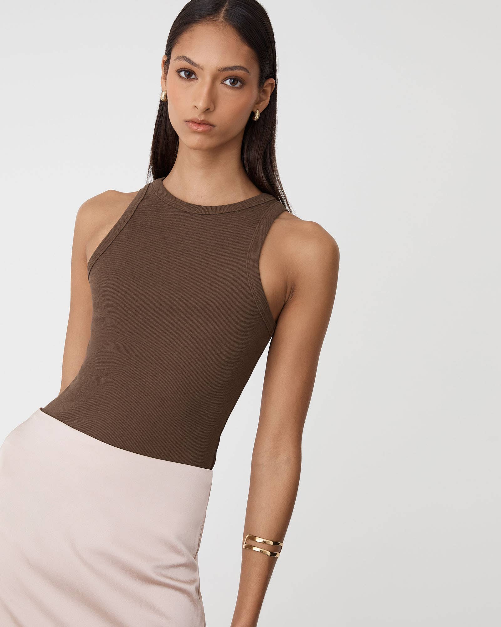 Forcast – wholesale T-shirt – women's – Forcast Women's Devon Cotton Blend Singlet23