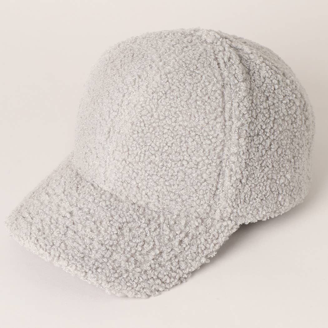 Fashion City - Wholesale Baseball Cap - Women's - Solid Colored Faux Sherpa Baseball Cap18
