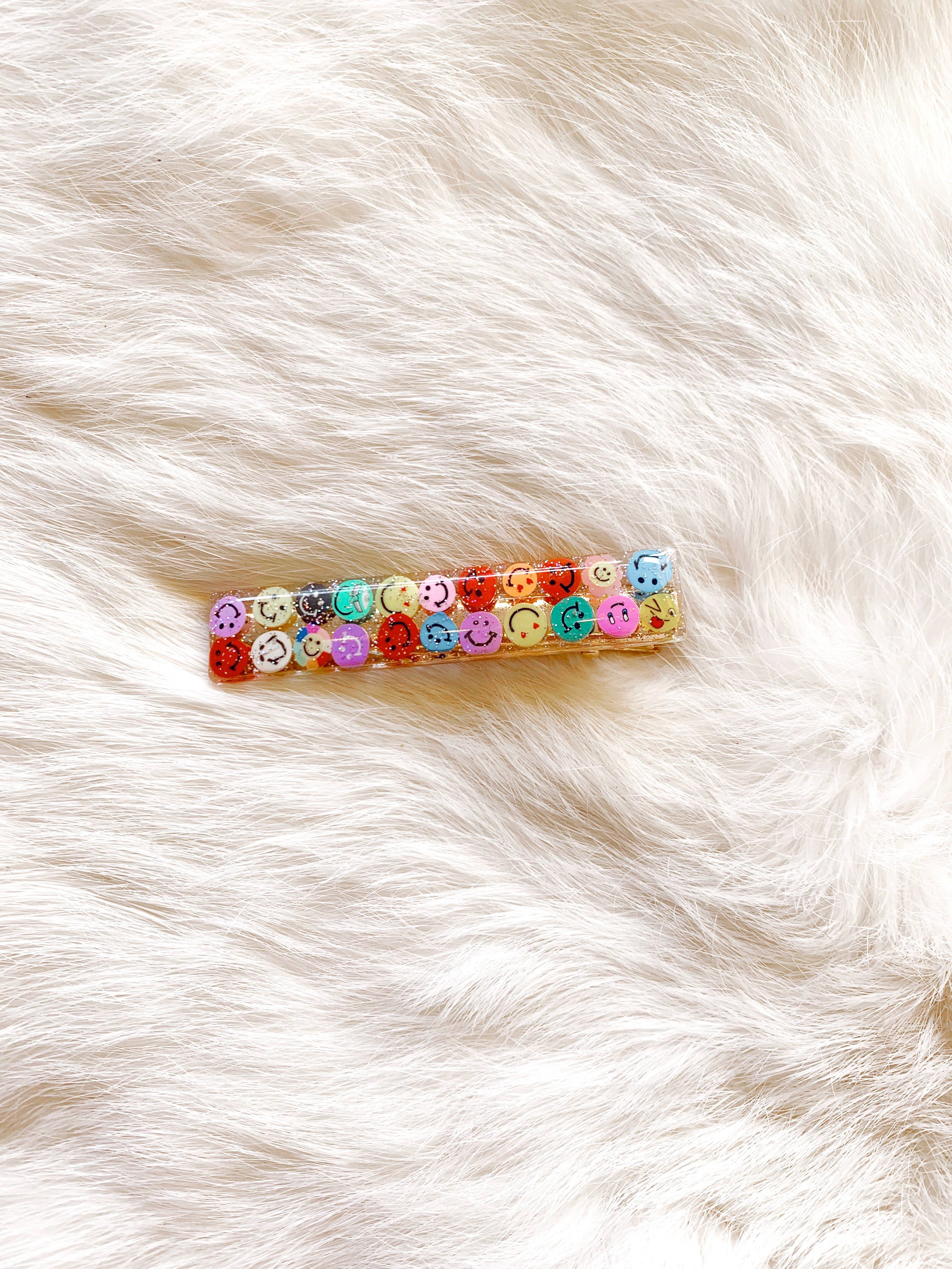 Coco's Musings - Wholesale Hair Clip - Women's - Rainbow Smiley Faces Hair Clips13