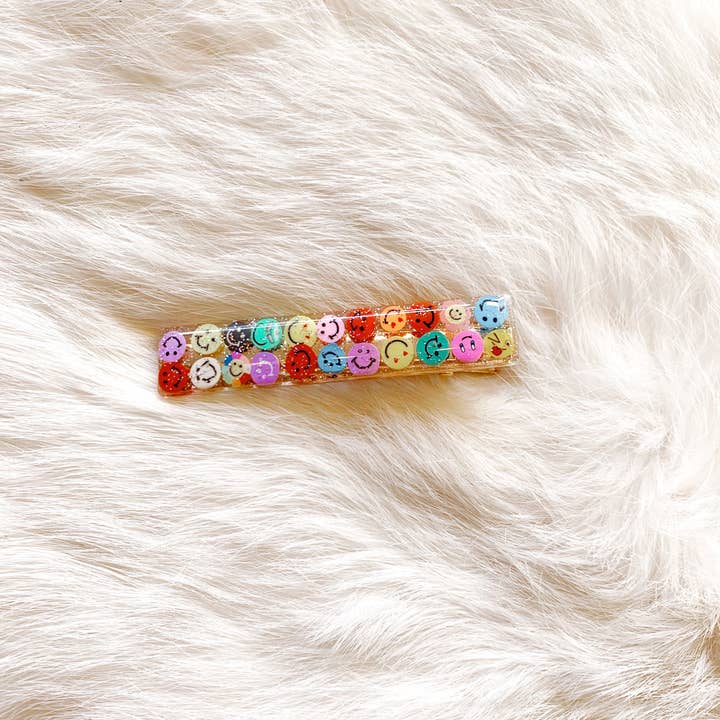 Coco's Musings - Wholesale Hair Clip - Women's - Rainbow Smiley Faces Hair Clips13