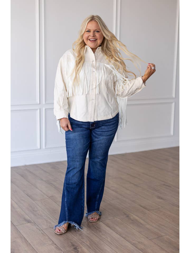 White Get Back To Me Jacket for wholesale on Faire