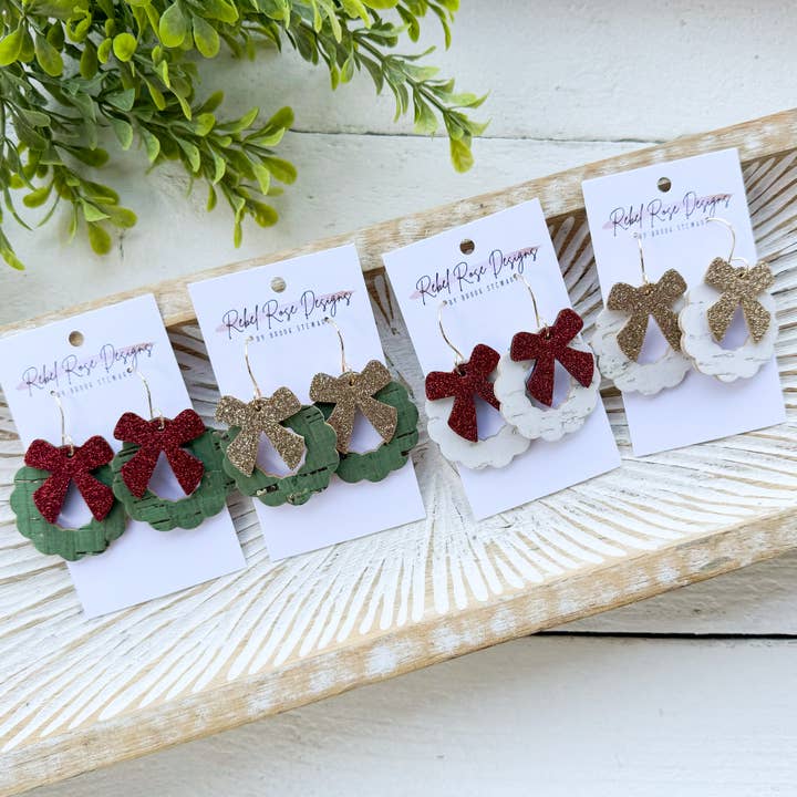 Holiday Wreath - Multiple Colors for wholesale by Rebel Rose Designs by Brook