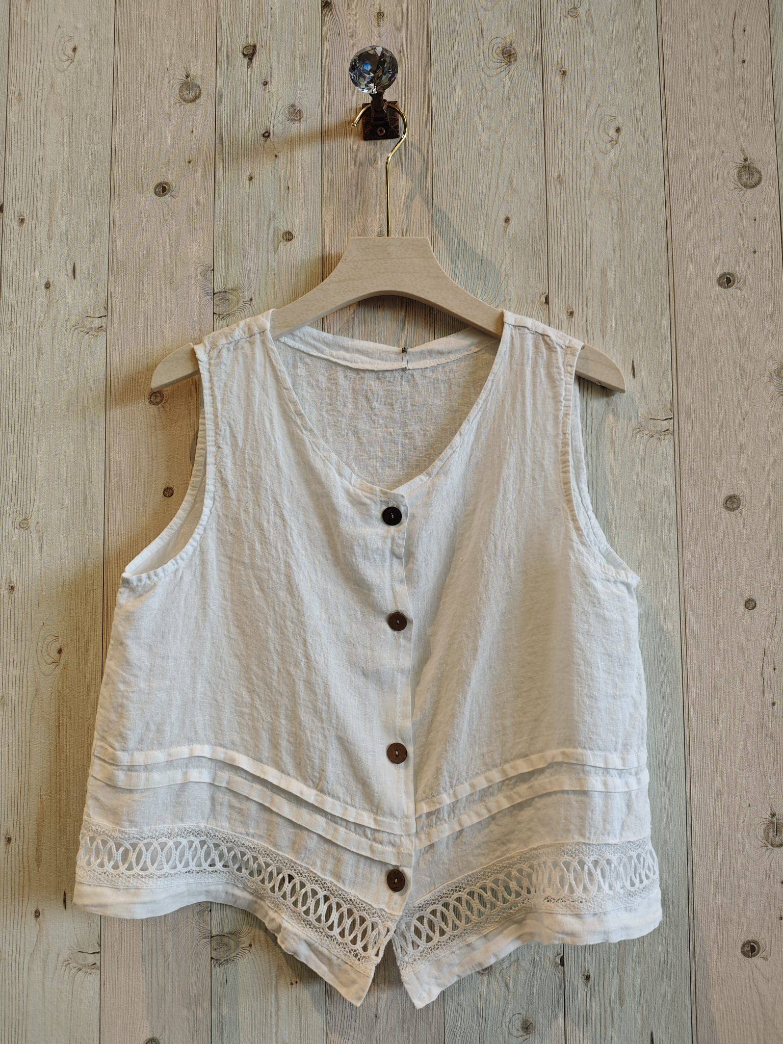 Linen & More – Colete - Mulher por atacado – REF 18098 COLETE LINHO 100%2