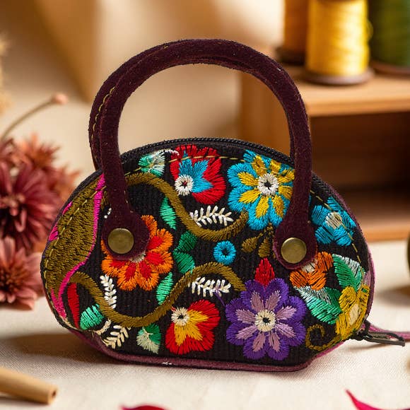 Terra Natural Designs – wholesale Myntväska - Dam – Läder/Mocka Börs - Fall av fyra0