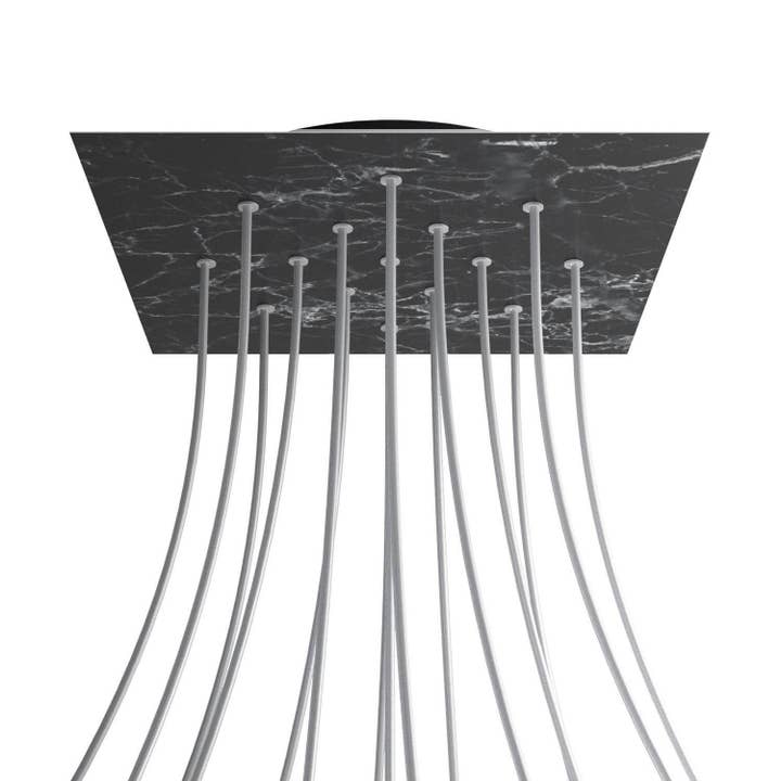 XXL roset Rose-One firkantet, 400 mm med 15 huller og 4 sidehuller for engroshandel hos LIGHTINUP S.R.L.