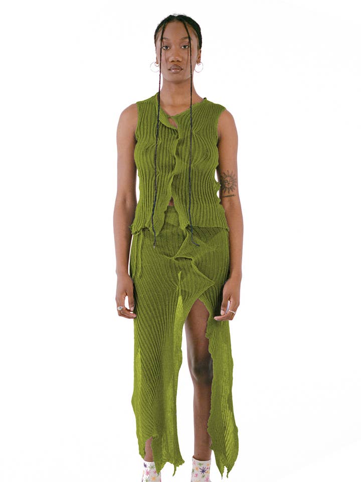 Lime Linen Set for wholesale by Samudāy Studios