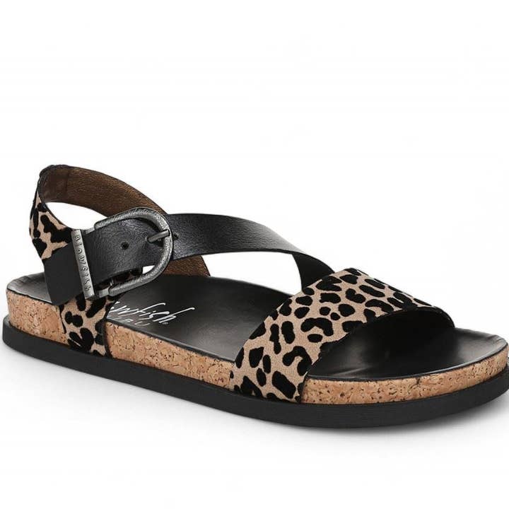 Blowfish Malibu Women's Leopard Brown Footbed Sandals - Lance for wholesale on Faire