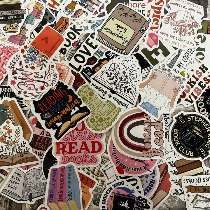 TheBookShack - Wholesale Sticker - Mystery bookish sticker packs1