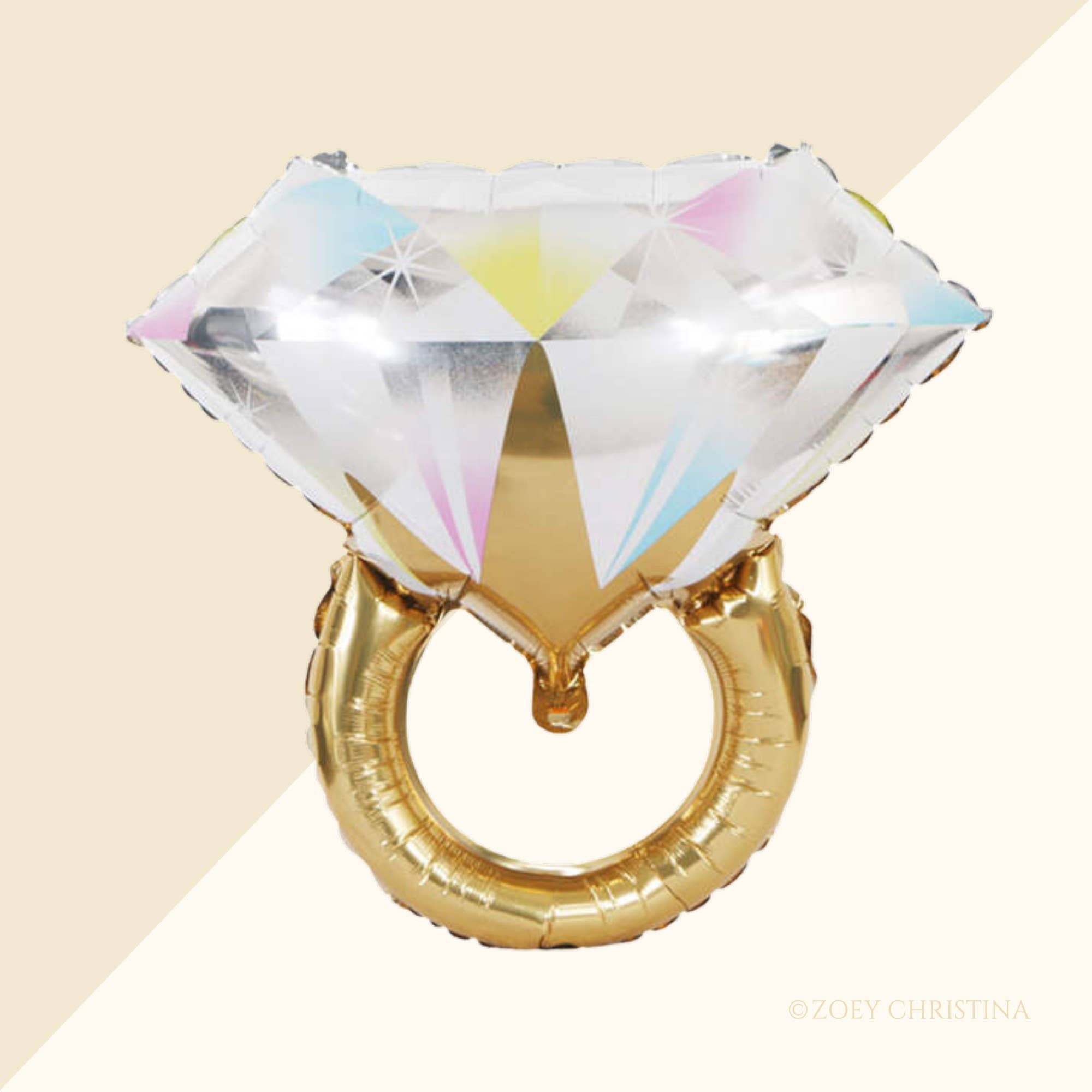 Zoey Christina - Wholesale Balloon - Diamond Ring Foil Balloon – Rose Gold & Gold Options7