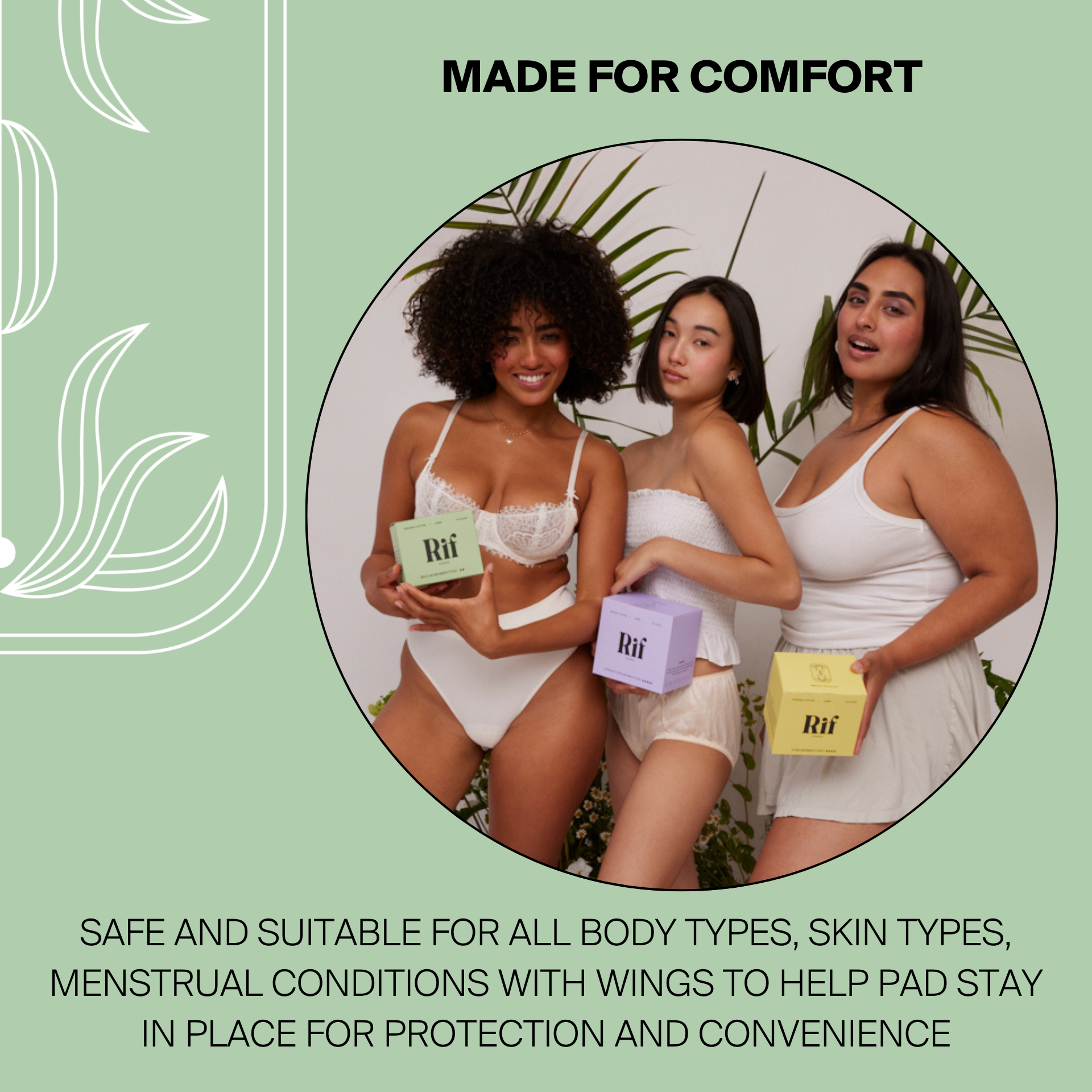 Rif Care - Vendita all'ingrosso Assorbente/salvaslip - Assorbenti regolari biodegradabili in fibra di canapa biologica (14 pezzi)4