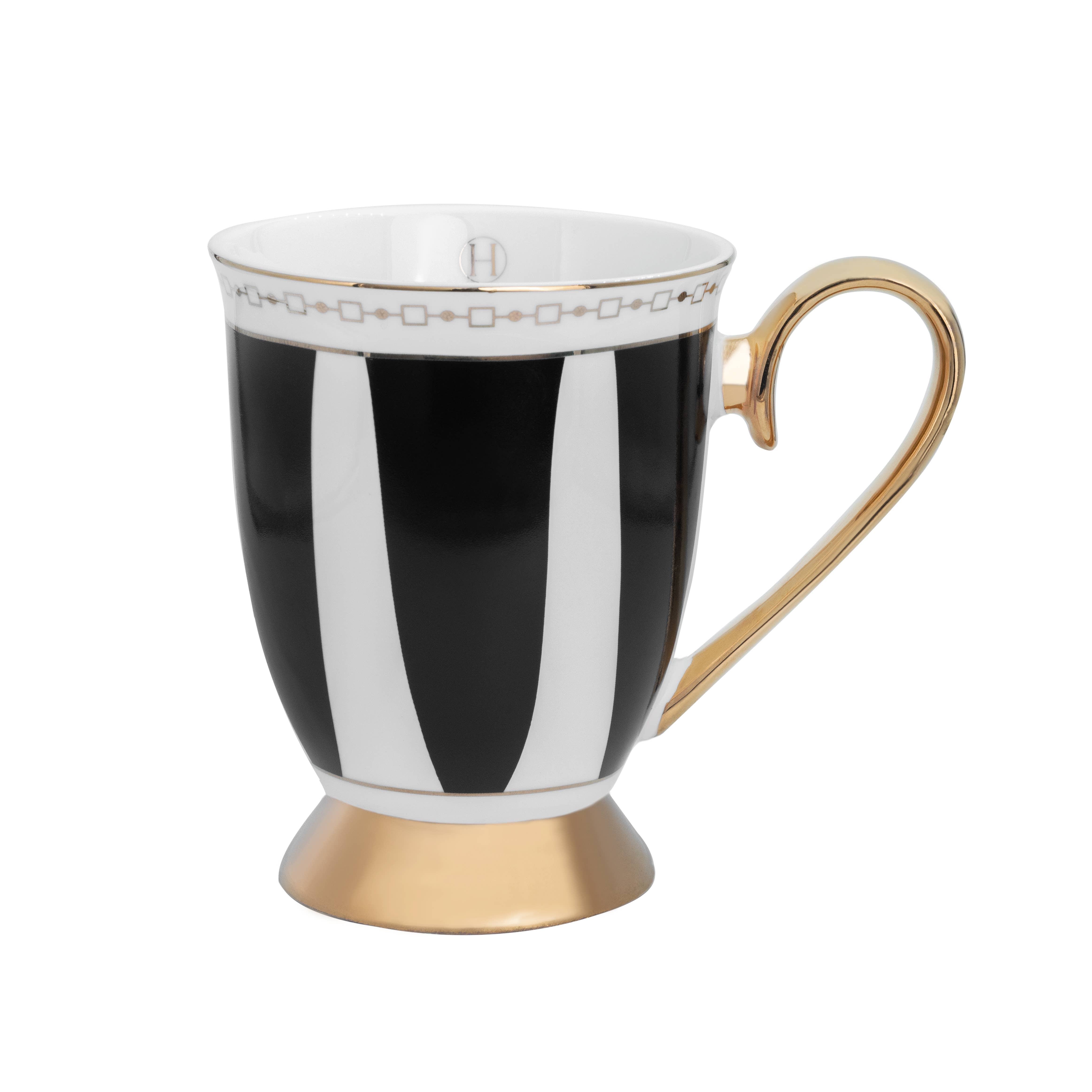 Hilke Collection AB - Wholesale Coffee Mug - Mug - Strisce Nero