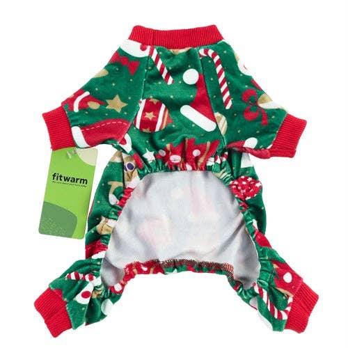 Fitwarm - Vente Pyjama – chien - Pyjama vert de Noël pour chien1