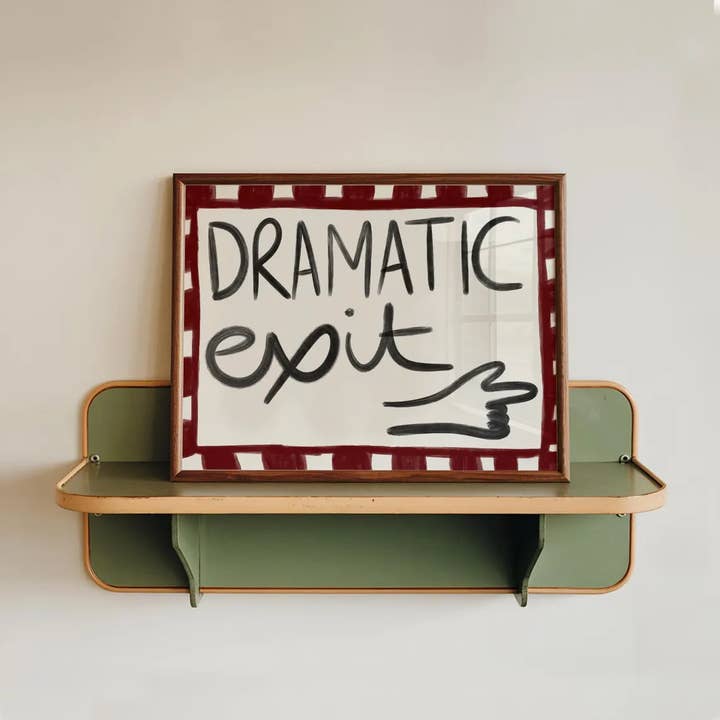 Mother & Sun Studio – wholesale Art print – Dramatic exit hand drawn print poster