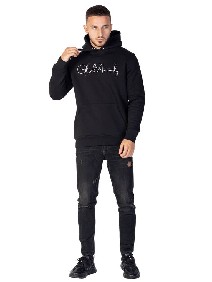 Glitch Anomaly – wholesale Hoodie – Men's – Black Signature Hoodie4