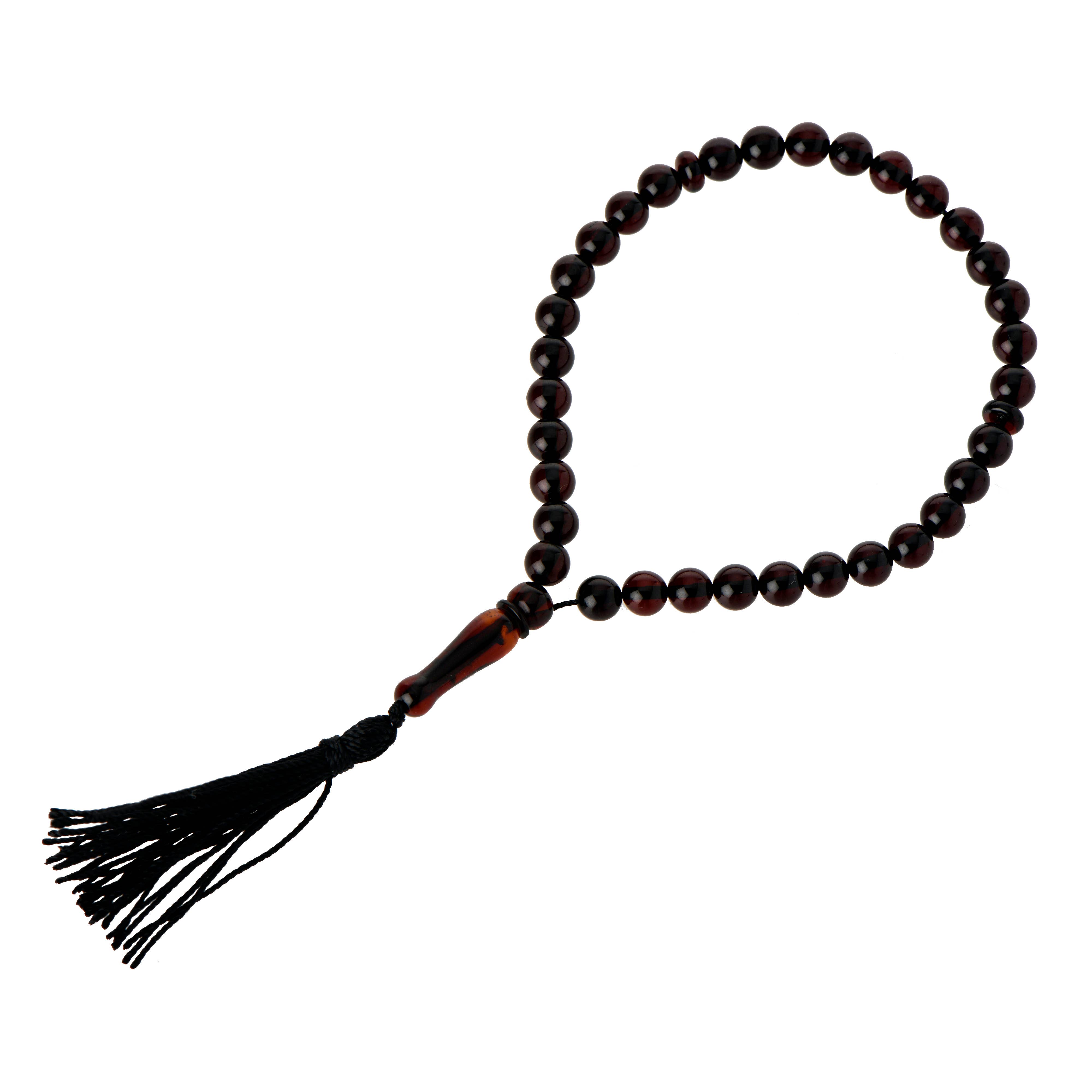 The Natural Amber - Wholesale Prayer Beads Necklace - Cherry Amber Muslim Prayer Necklace from 33 Natural Amber Ro1