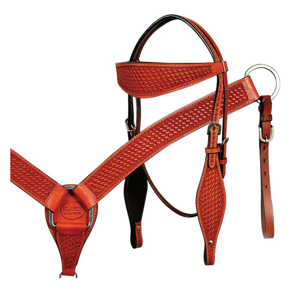 HILASON - Wholesale Horseback Riding Gear - HILASON Western Horse Headstall Breast Collar Set Tack Genuine American Leather | For Horses Headstalls214