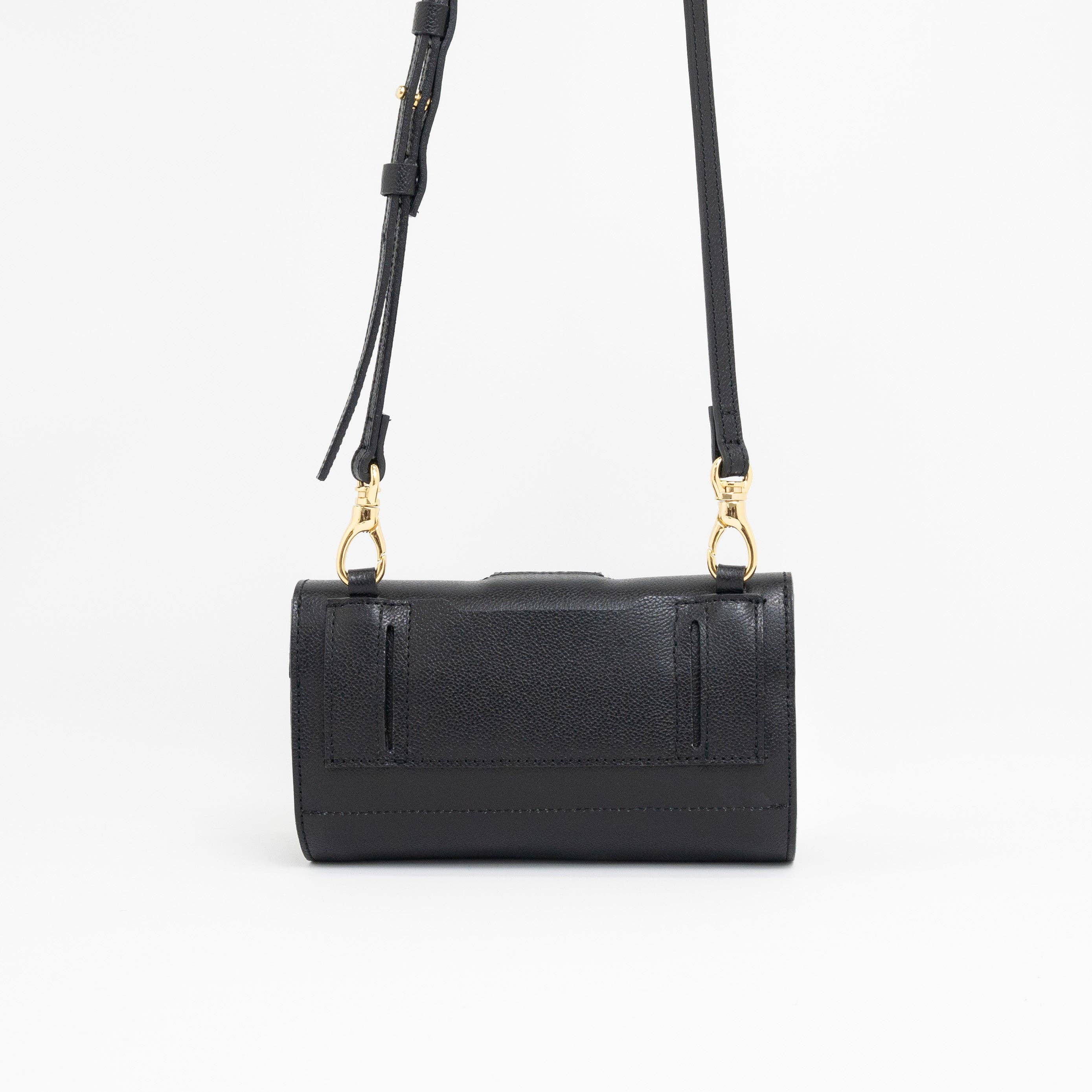 Unofuku - Wholesale Shoulder Bag - Women's - re:credo Noemi  4-Way Shoulder Bag (Black)1