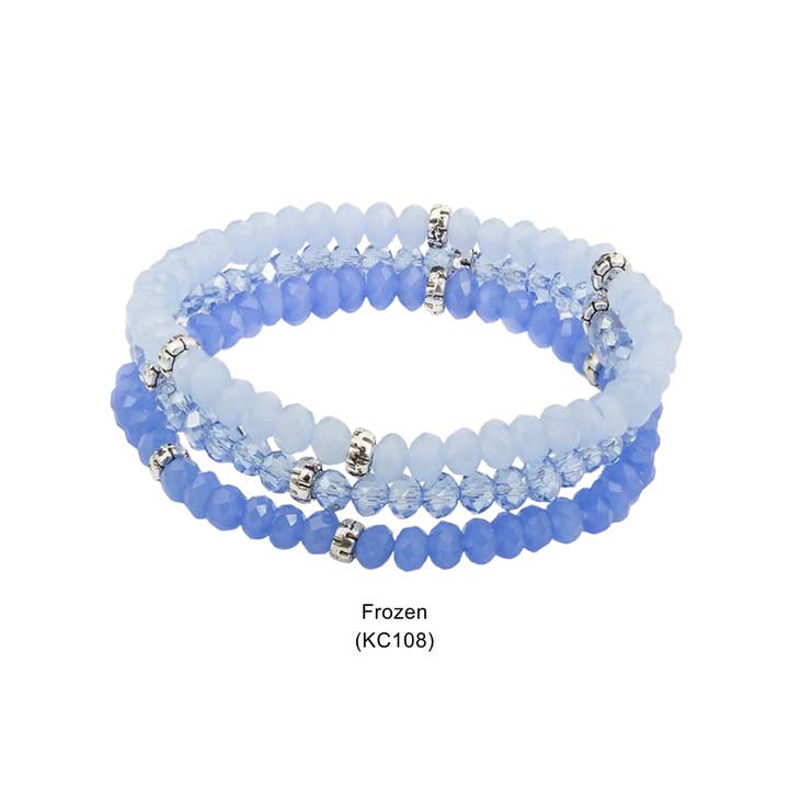 My Fun Colors - Wholesale Beaded Bracelet - Kids - Kids Crystal Girls Stretch Bracelets, Set 37