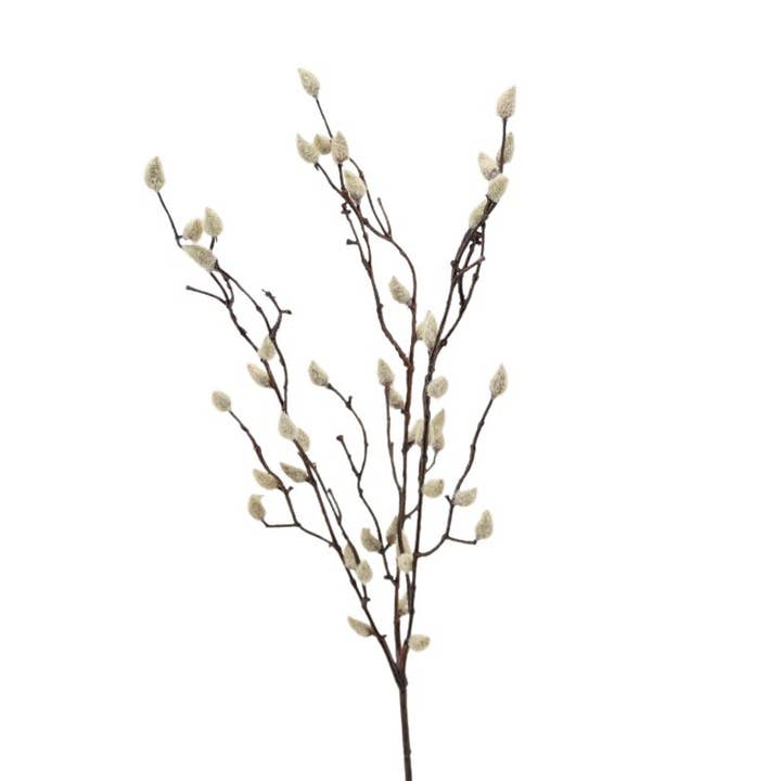 Willow kitten branch 71 cm cream for wholesale by Floratexx