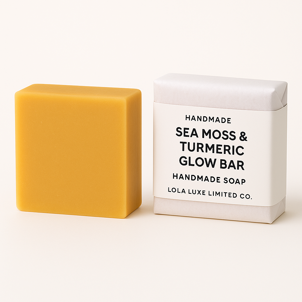 Lola Luxe Limited Co. - Wholesale Bar Soap - Sea Moss & Turmeric0