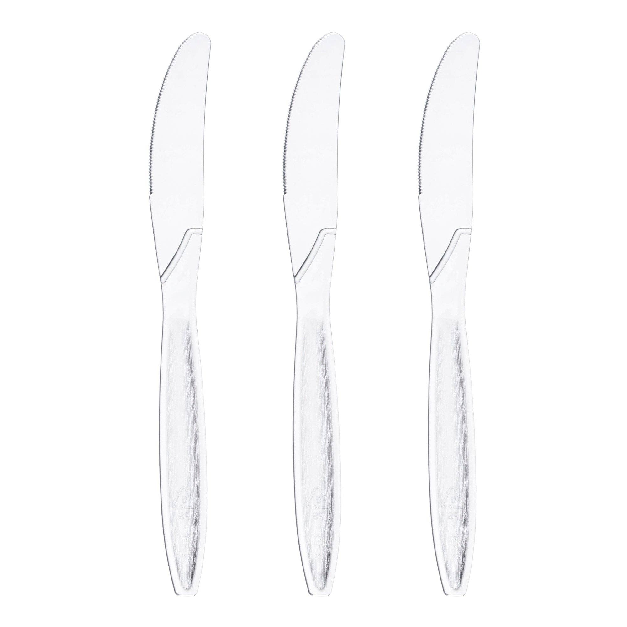 Smarty had a Party - Wholesale Disposable Servingware Set - Clear Plastic Disposable Knives - 100 pcs1