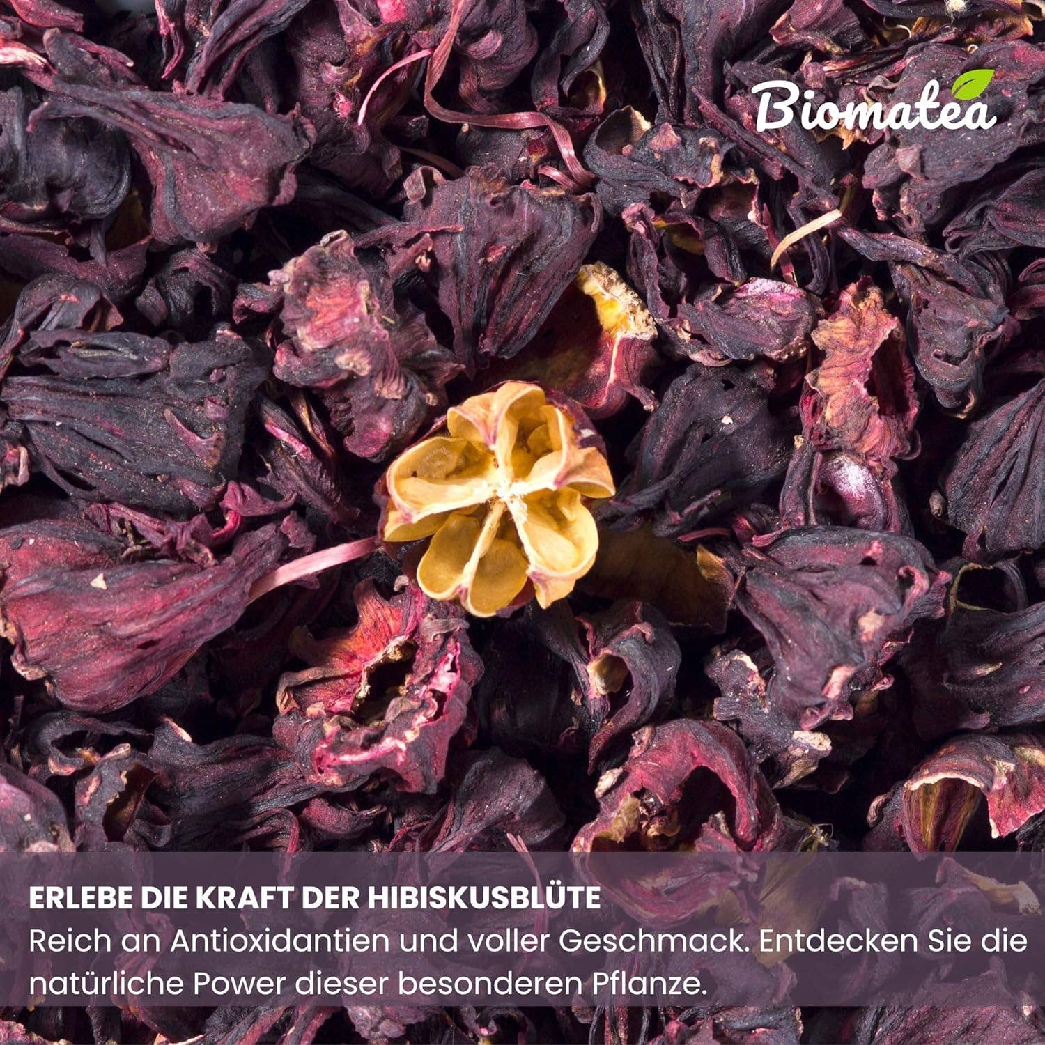 Biomatea – Großhandel Loser Tee – Hibiskusblüten ganz und getrocknet, 150g6