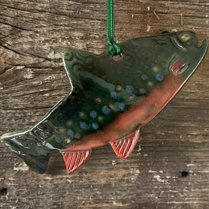 Wayne Village Pottery - Wholesale Ornament - Brook Trout Ornament2