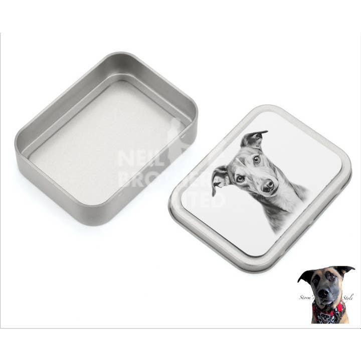 Storms Style - Wholesale Pet Treat Jar - Dog - Black and Grey Small Dog Metal Treat Tin - lots of breeds49