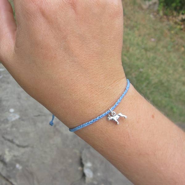 French Bulldog Braided Thread Bracelet for wholesale by Dog Park Publishing