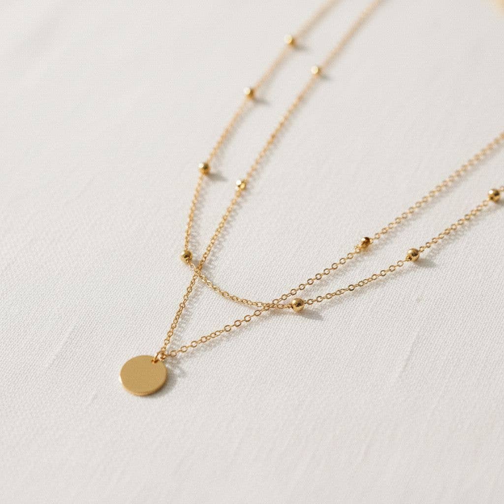 paperln – wholesale Hänge-/berlockhalsband – Dubbelhalsband med geometrisk berlock1