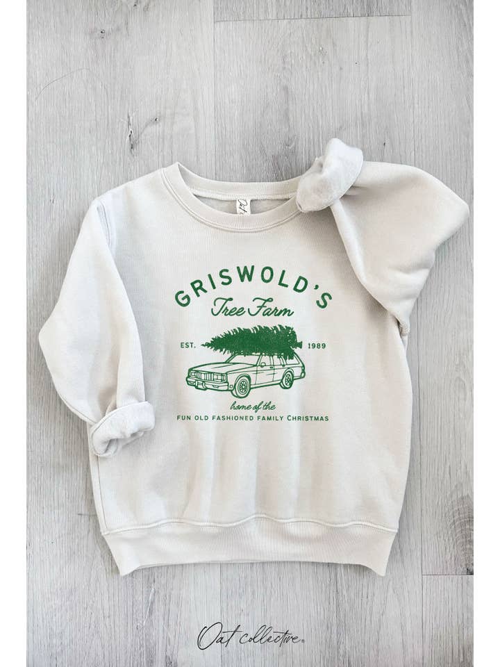 OAT COLLECTIVE - Wholesale Sweatshirt - Kids - GRISWOLD'S TREE FARM Toddler Graphic Sweatshirt