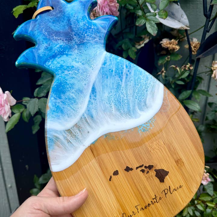 TBM Creations LLC - Wholesale Cheese Board - NEW Pineapple Charcuterie board made in Maui | Cheese board