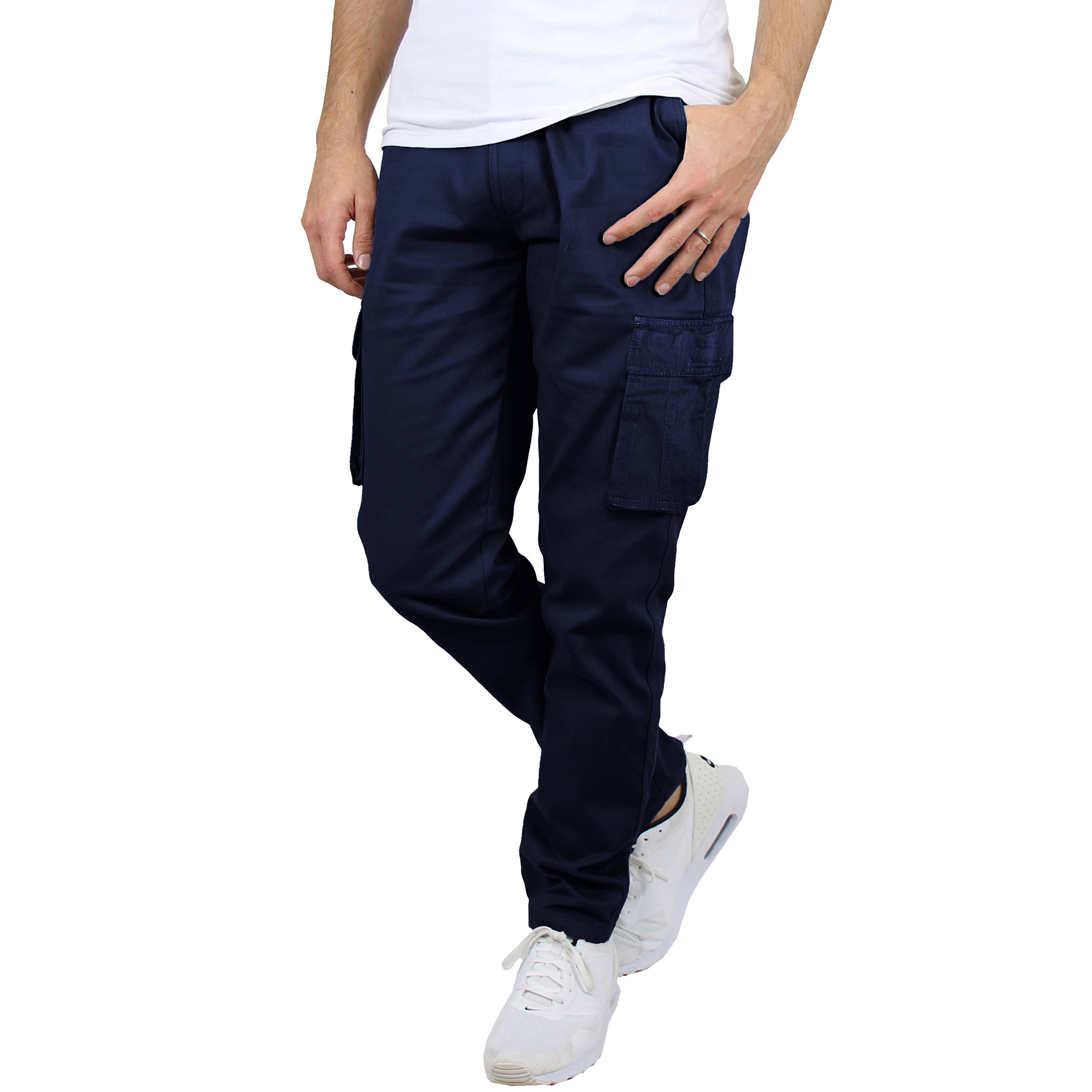 Galaxy By Harvic - Vente Pantalon – homme - Pantalon cargo en coton extensible pour hommes, entrejambe de 31 pouces2
