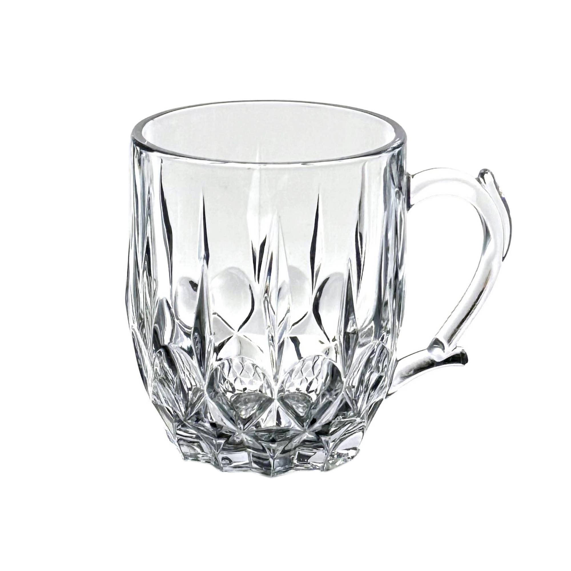 RED POMEGRANATE COLLECTION - Wholesale Coffee Mug - FIORA 13 oz Glass Mug6