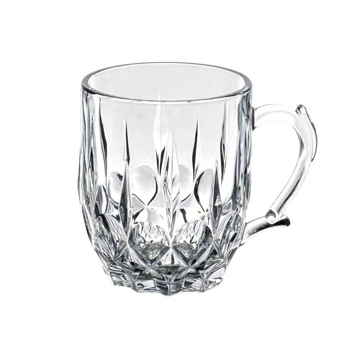 RED POMEGRANATE COLLECTION - Wholesale Coffee Mug - FIORA 13 oz Glass Mug6