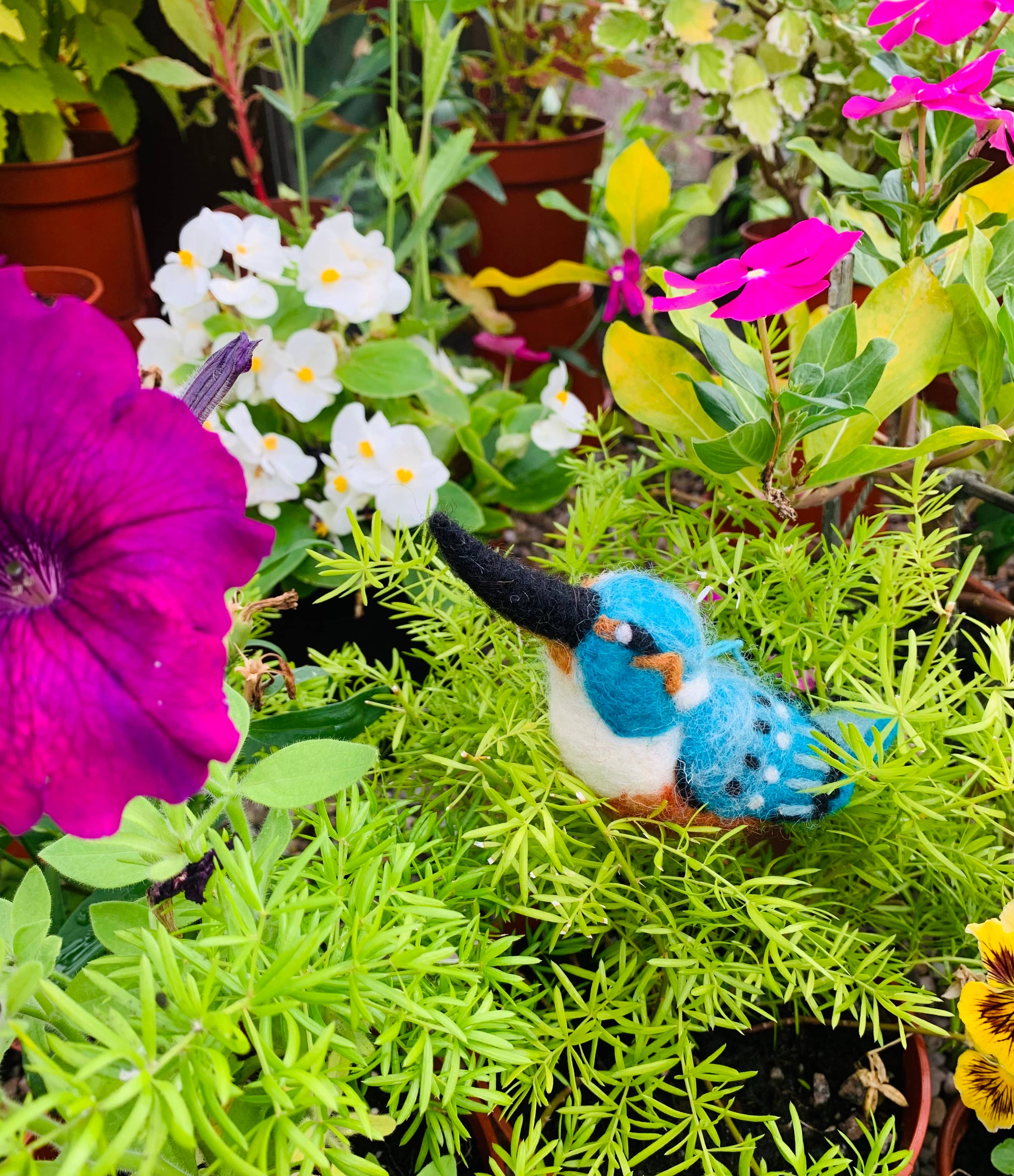 Felt So Good – wholesale Ornament – Handmade Felt Hetty the Hummingbird Hanging Bird Decoration1