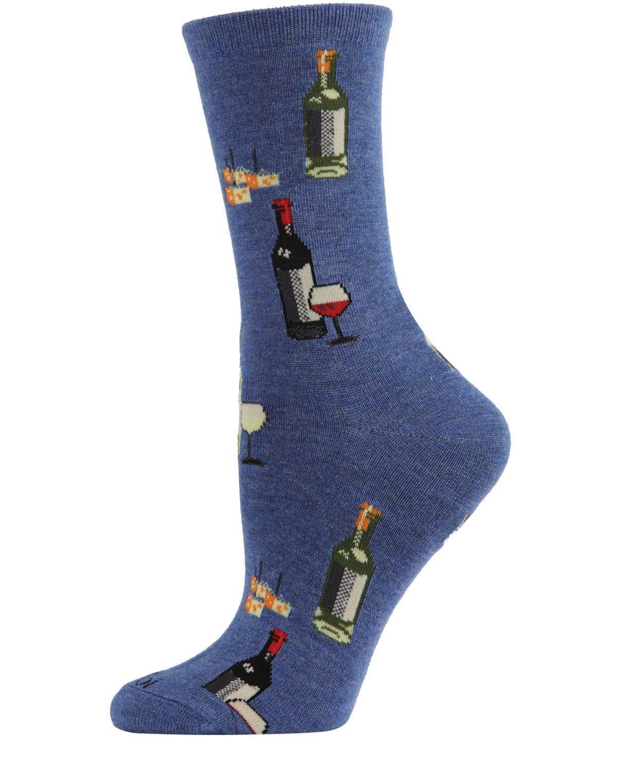 Infinity Classics International Inc. - Wholesale Socks - Women's - MeMoi Wine and Cheese Bamboo Blend Crew Socks4