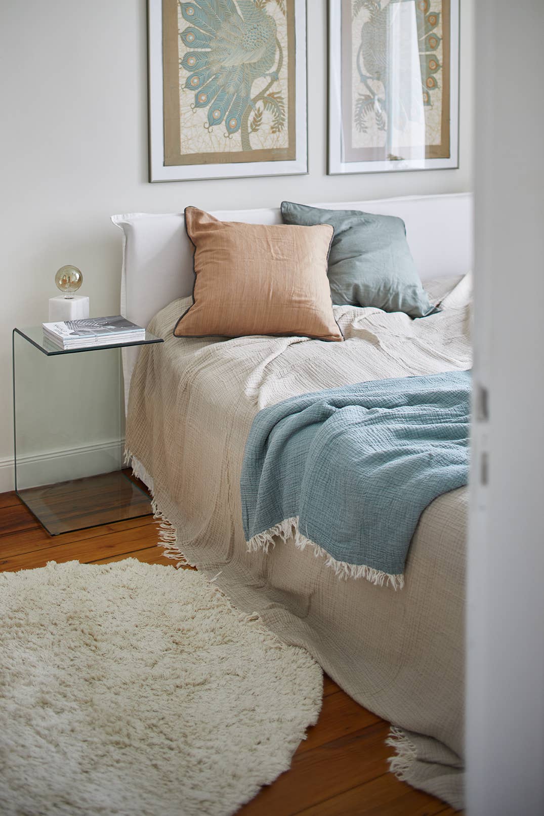 liv interior - Wholesale Rug Pad - SHAGGY Organic Cotton Round Rug 130cm dia2