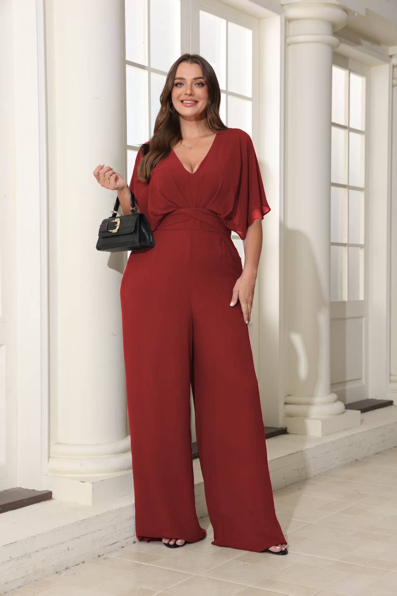 Lucas & Emma - Sarl RJ & co - Wholesale Gown - Women's - Chic formal fluid dressy outfit with defined waist5