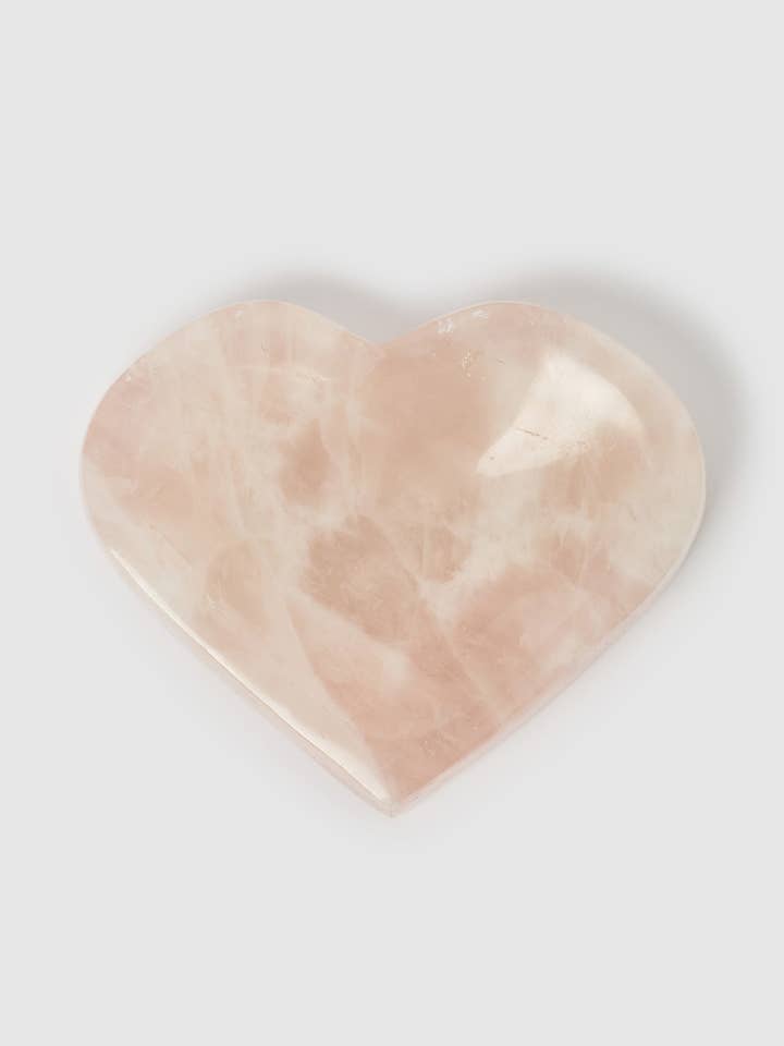 Miz Casa & Co Rose Quartz Heart Dish for wholesale by Izoa pty ltd