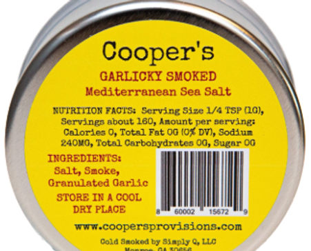 Cooper's Provisions - Wholesale Salt - "Garlicky" Smoked Mediterranean Sea Salt1
