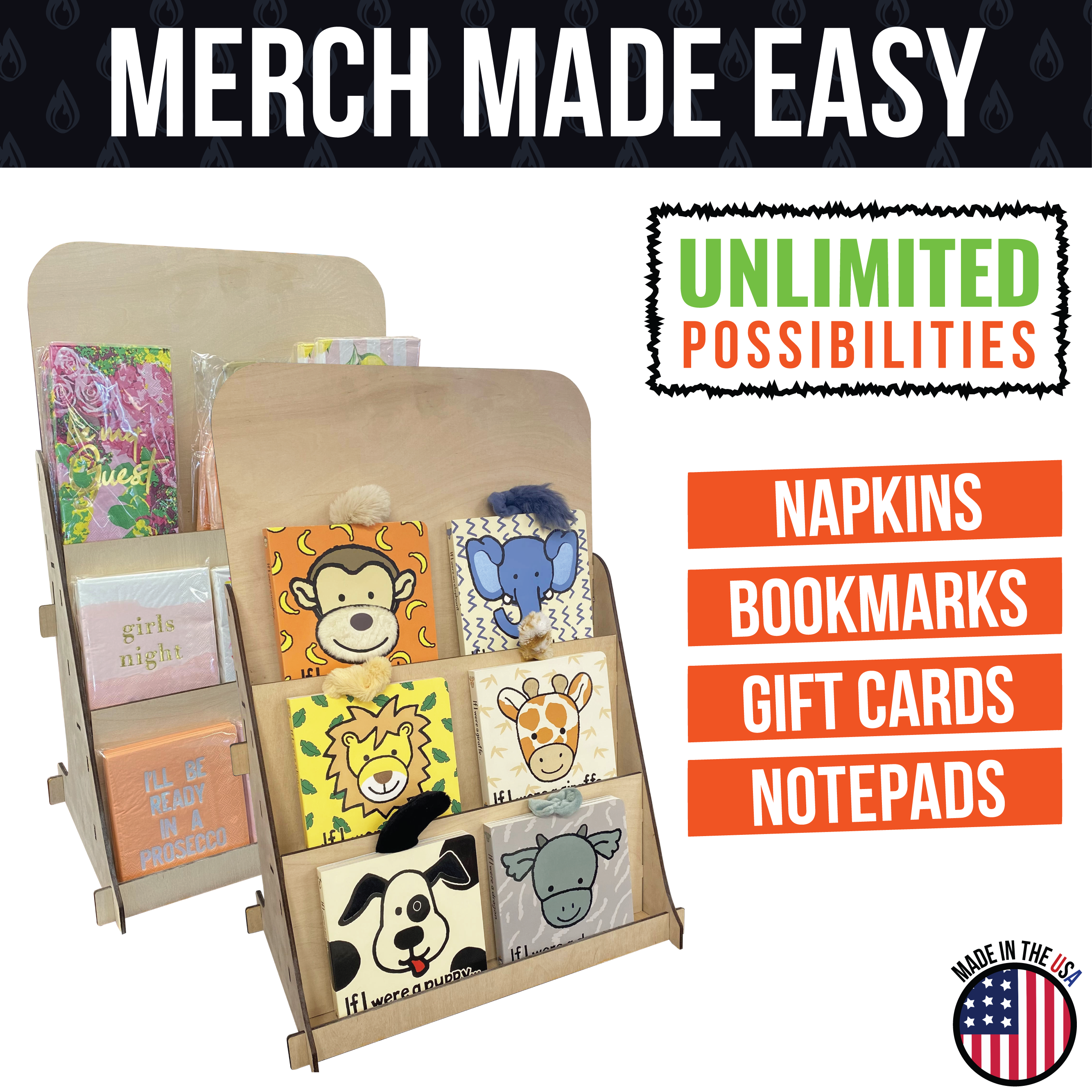 Torched Displays - Wholesale Retailer Display - Paper & Novelty - 3 Tier Stationary Greeting Card Display2