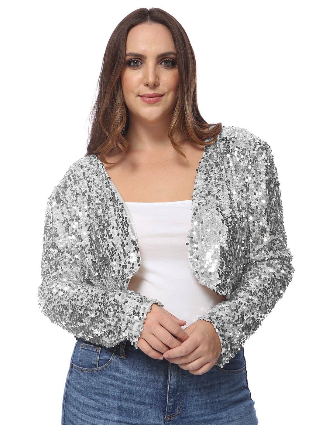 Anna Kaci Wholesale - Wholesale Jacket - Women's - Plus Size Sequin Bolero9