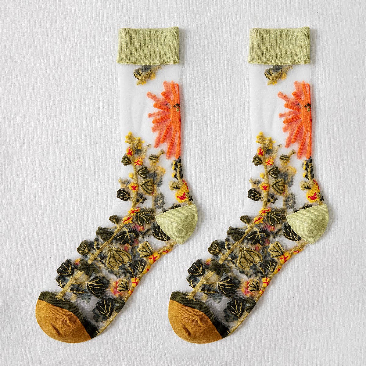 Funkyrel® Atzbranding Limited - Wholesale Socks - Women's - Rufia - Floral Pattern Summer Socks12