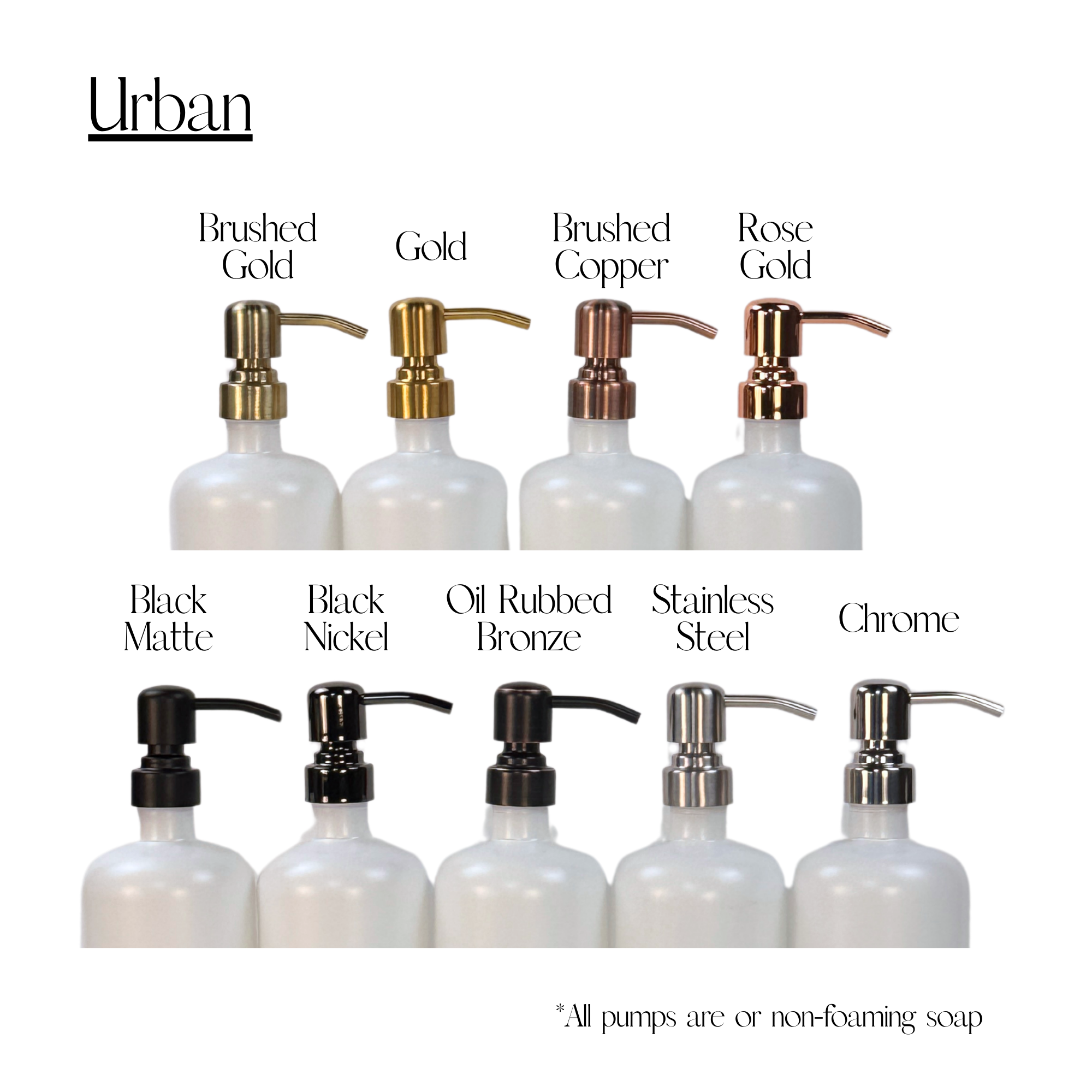 The Bottle Shoppe – wholesale Soap dispenser – 14oz Fluted Glass Soap Dispenser bottles with Metal Pumps.9
