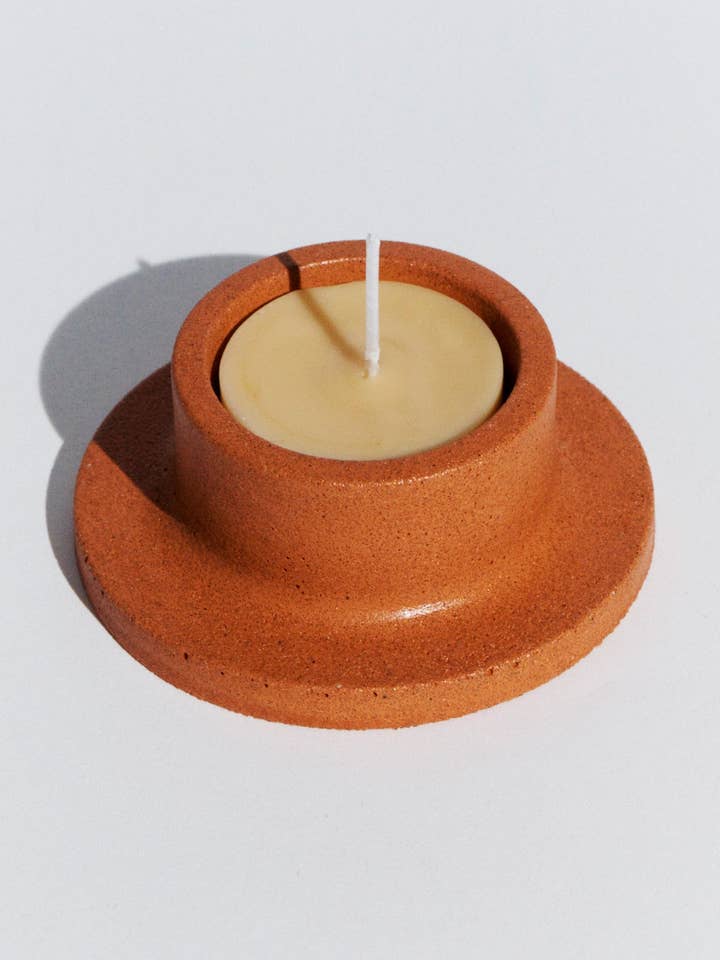 Bougeoir 'Toulouges' en brique for wholesale by Objet Sauvage