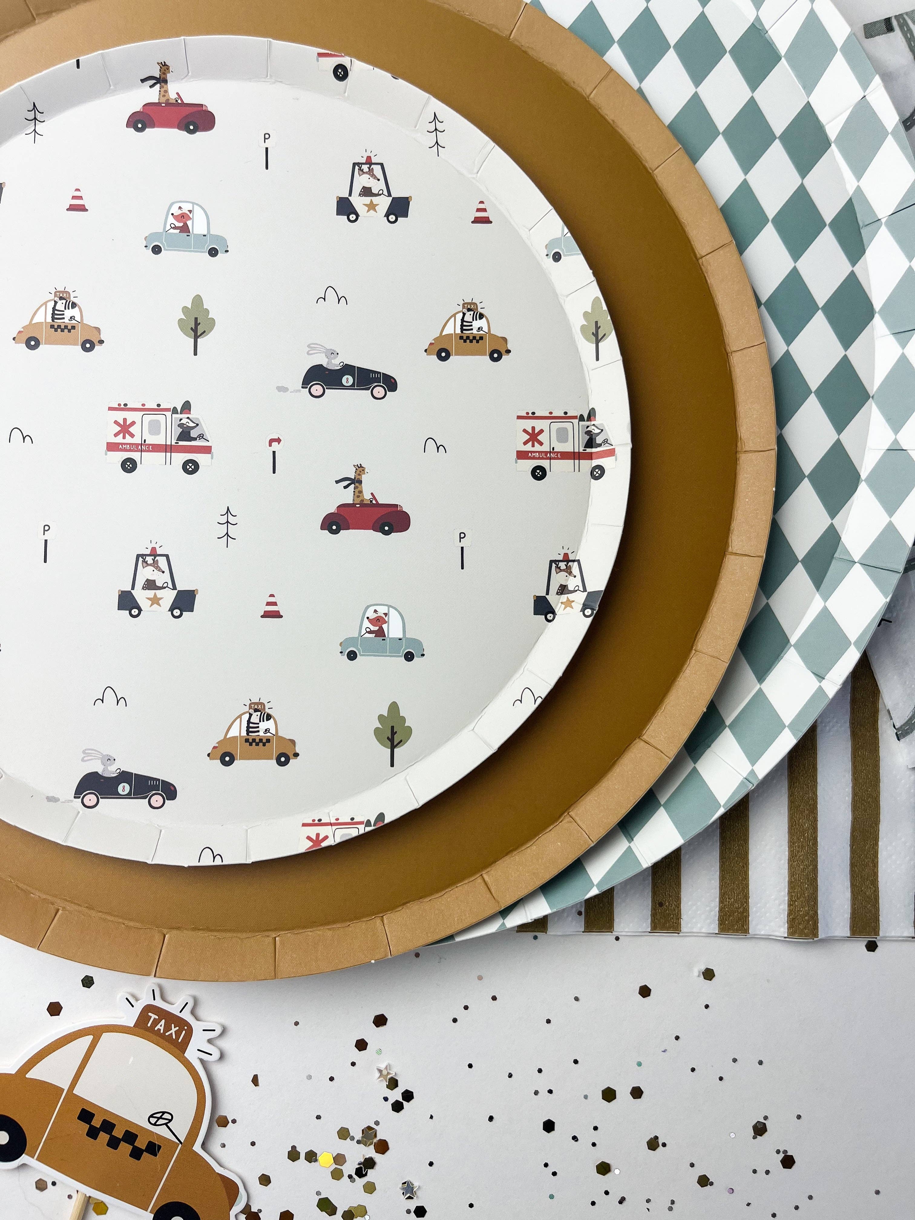 Josi James - Wholesale Disposable Plate - Green Bavarian Check Plate, XL1